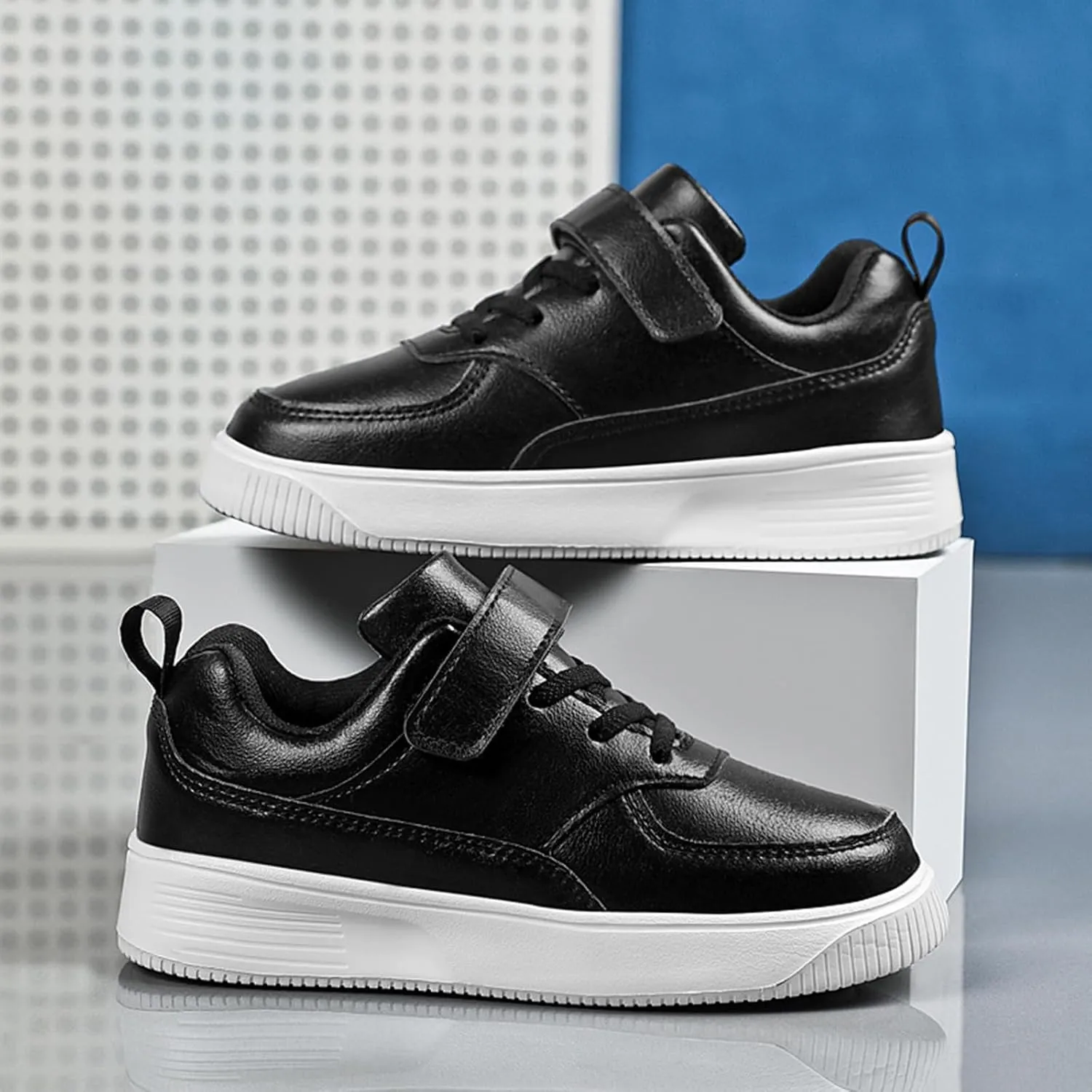 Girls Boys Fashion Sneakers Kids Casual Sneakers Adjustable Lightweight Unisex Kids Shoes
