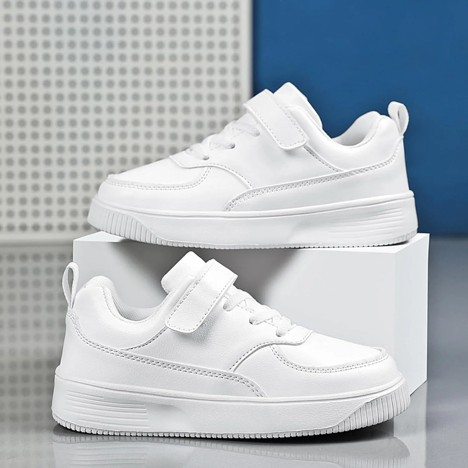 Girls Boys Fashion Sneakers Kids Casual Sneakers Adjustable Lightweight Unisex Kids Shoes