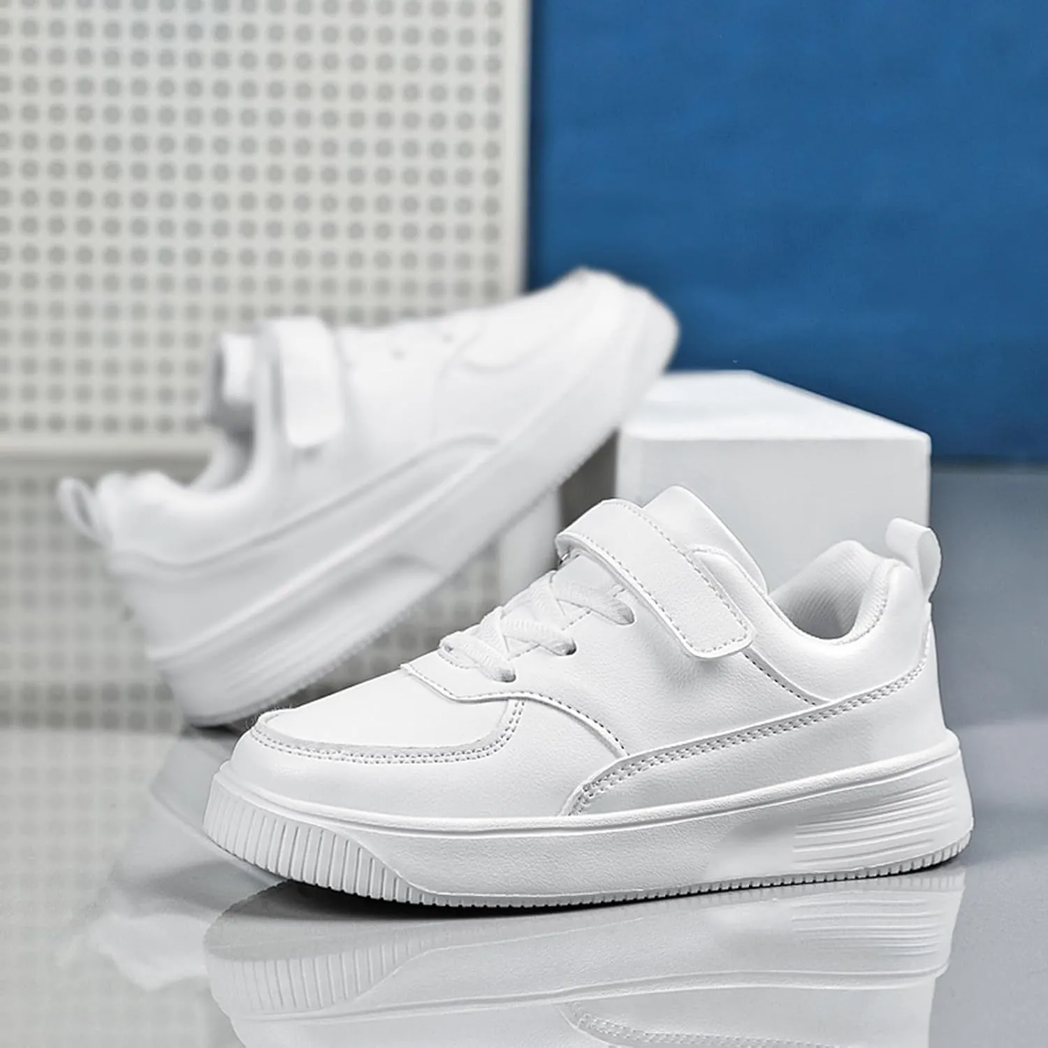 Girls Boys Fashion Sneakers Kids Casual Sneakers Adjustable Lightweight Unisex Kids Shoes