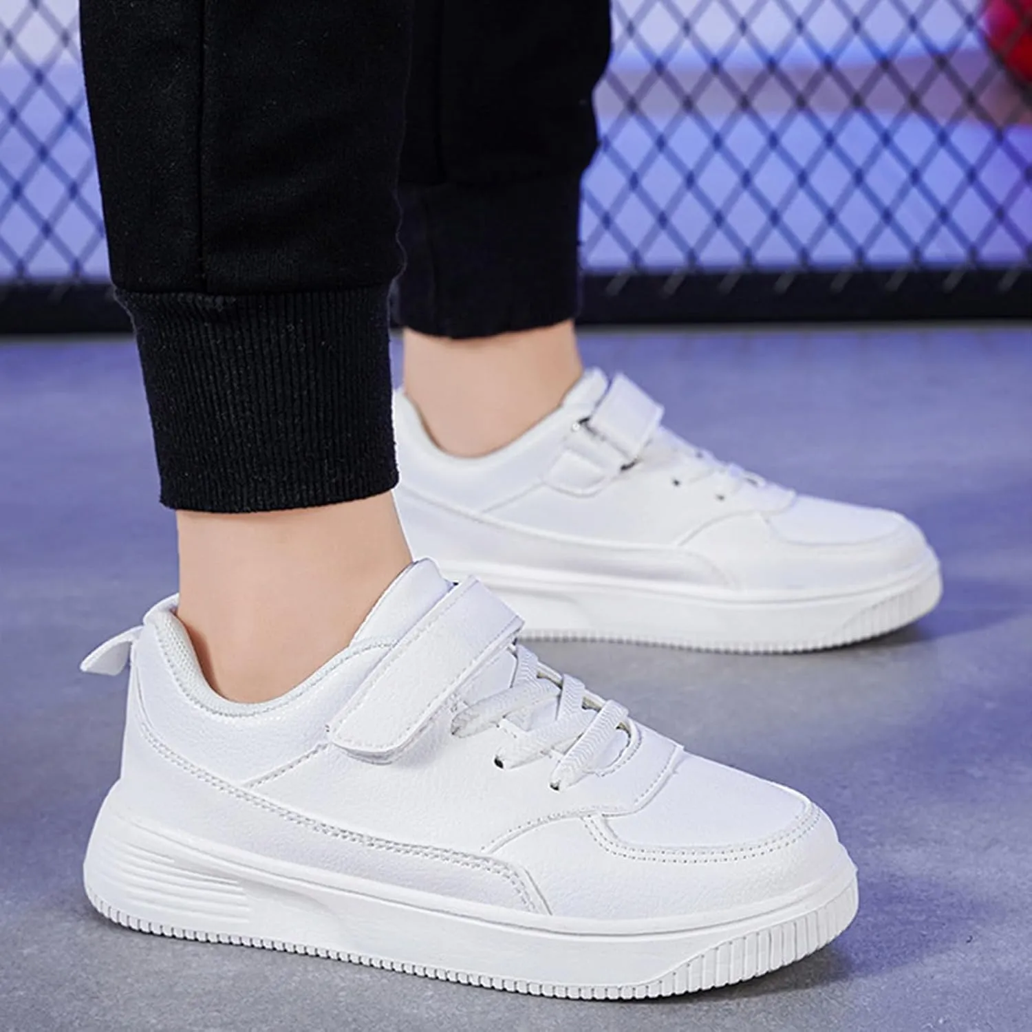Girls Boys Fashion Sneakers Kids Casual Sneakers Adjustable Lightweight Unisex Kids Shoes