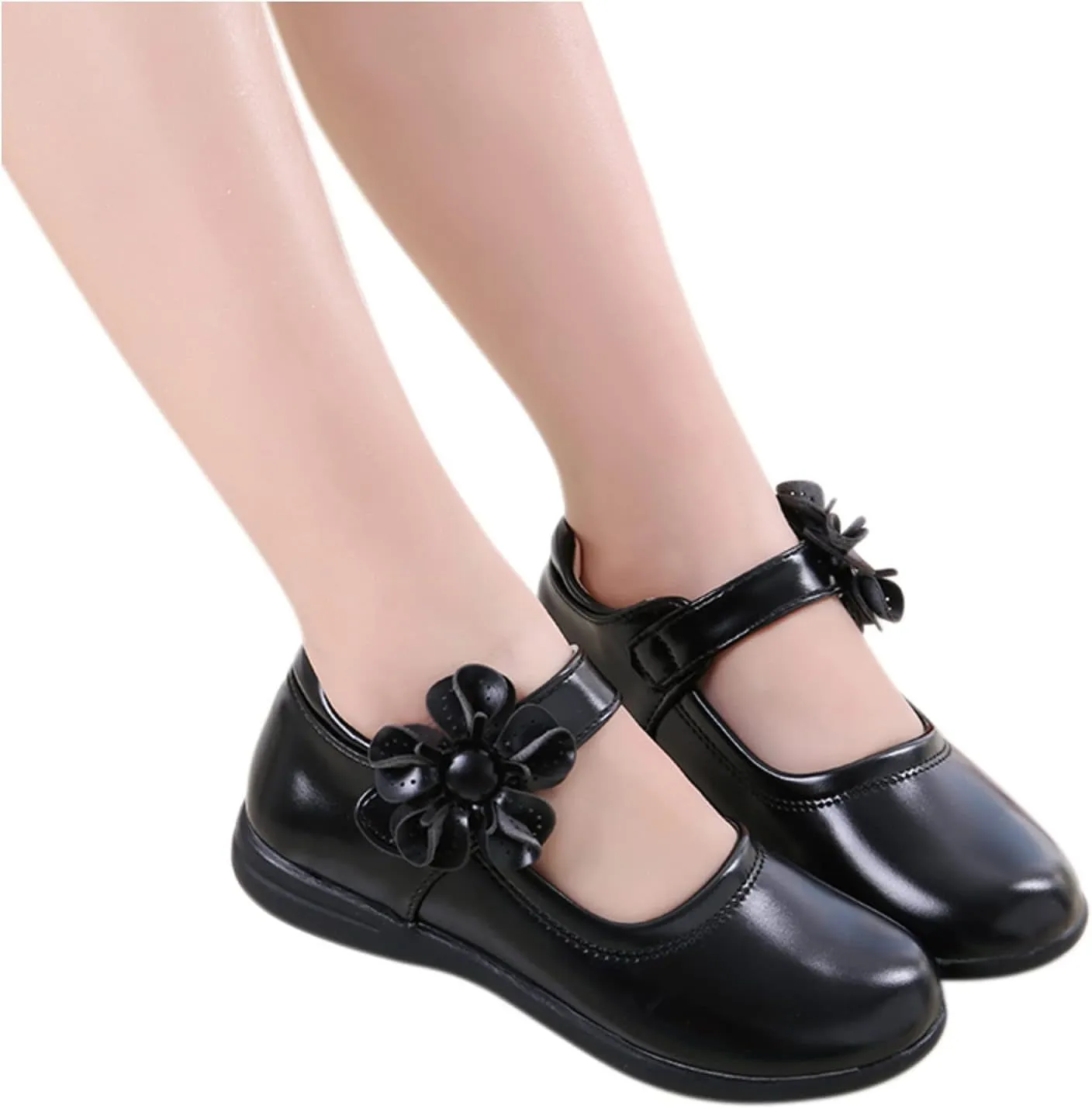Girls Dress Shoes Toddler Girls School Uniform Shoes Mary Jane Flower Girl Ballet Flats for Wedding Party