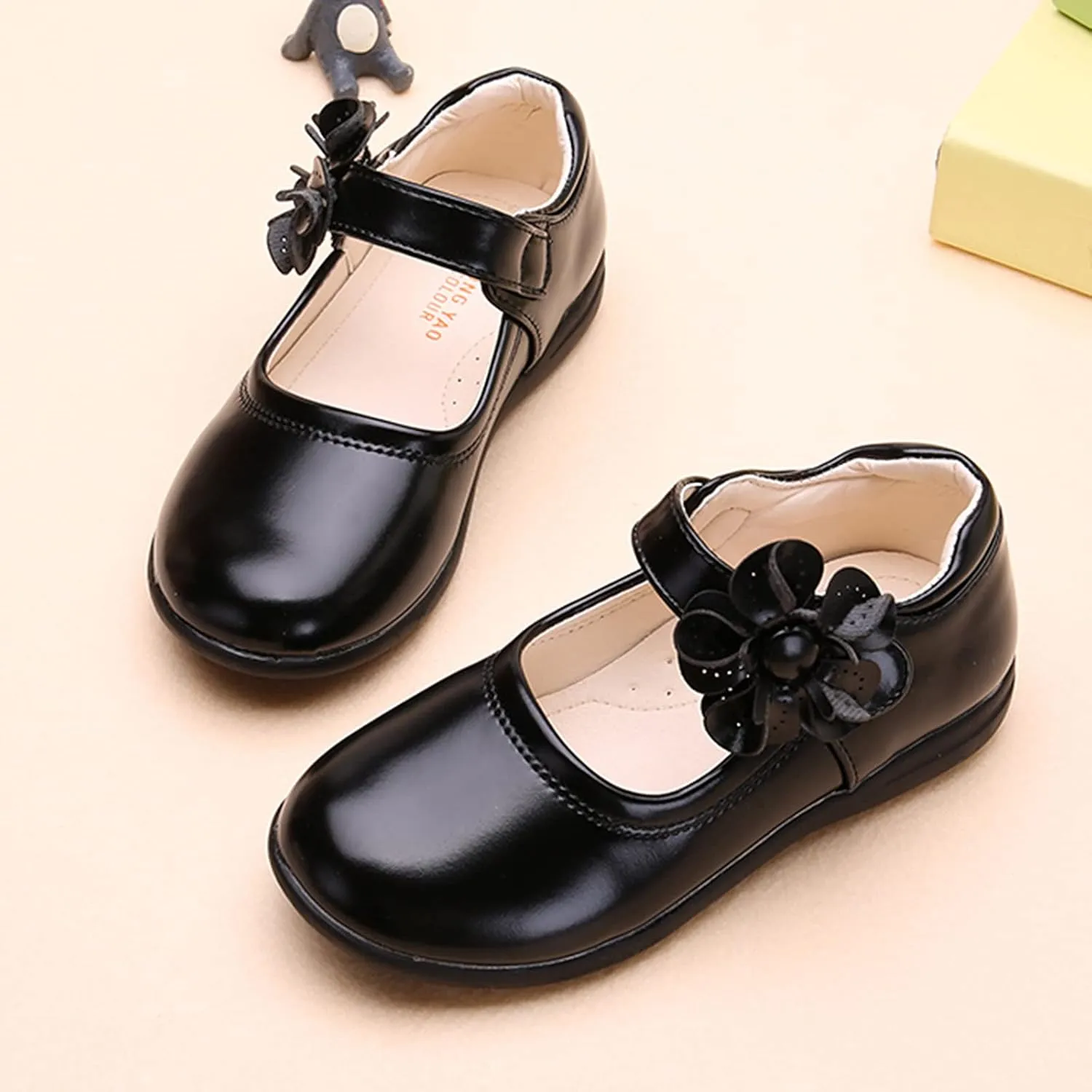 Girls Dress Shoes Toddler Girls School Uniform Shoes Mary Jane Flower Girl Ballet Flats for Wedding Party