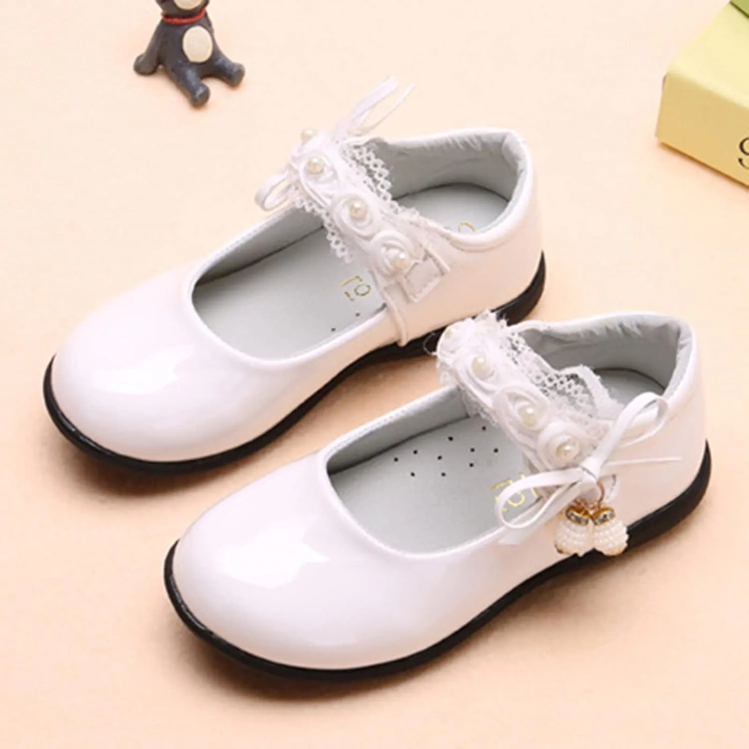 Girls Mary Jane Shoes School Kids Uniform Flat Ballet Strap Dress Formal Slip-On Shoes Performance Shoes Kids Shoes
