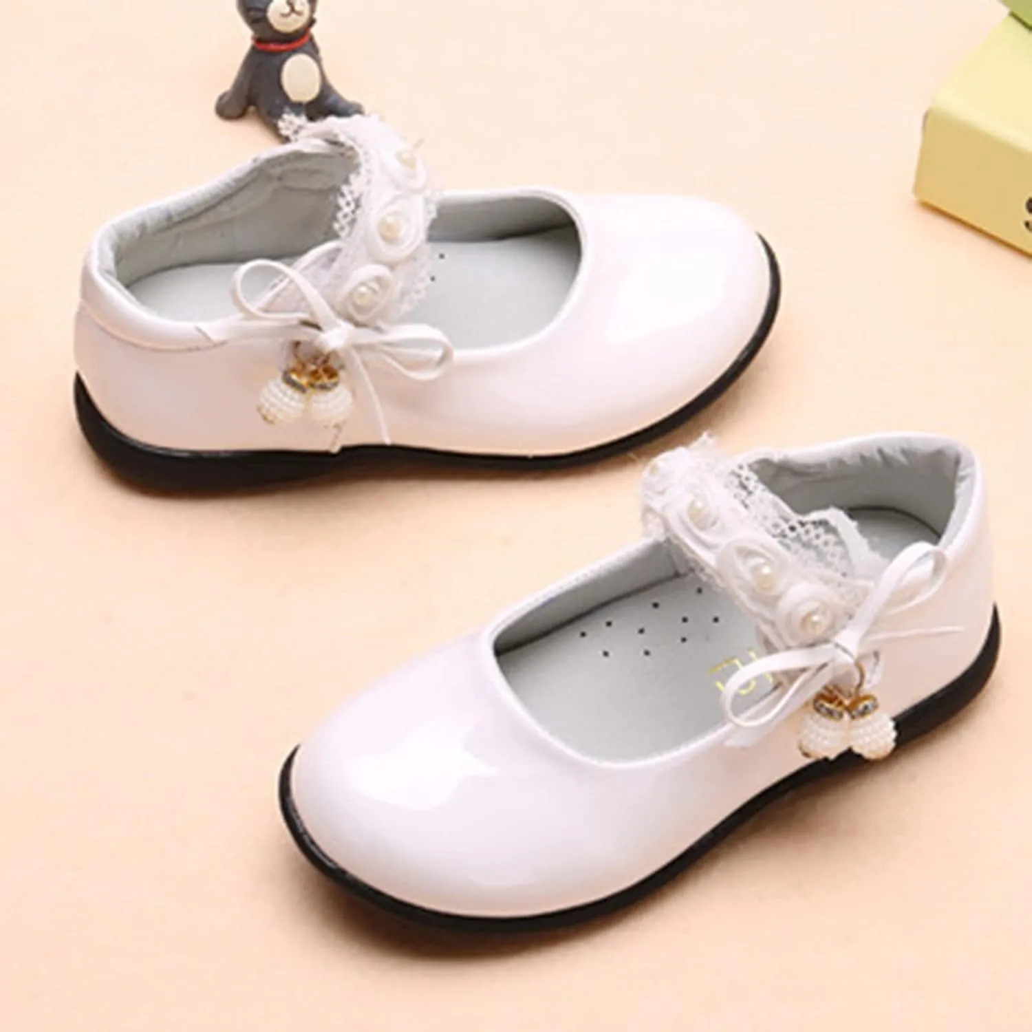 Girls Mary Jane Shoes School Kids Uniform Flat Ballet Strap Dress Formal Slip-On Shoes Performance Shoes Kids Shoes