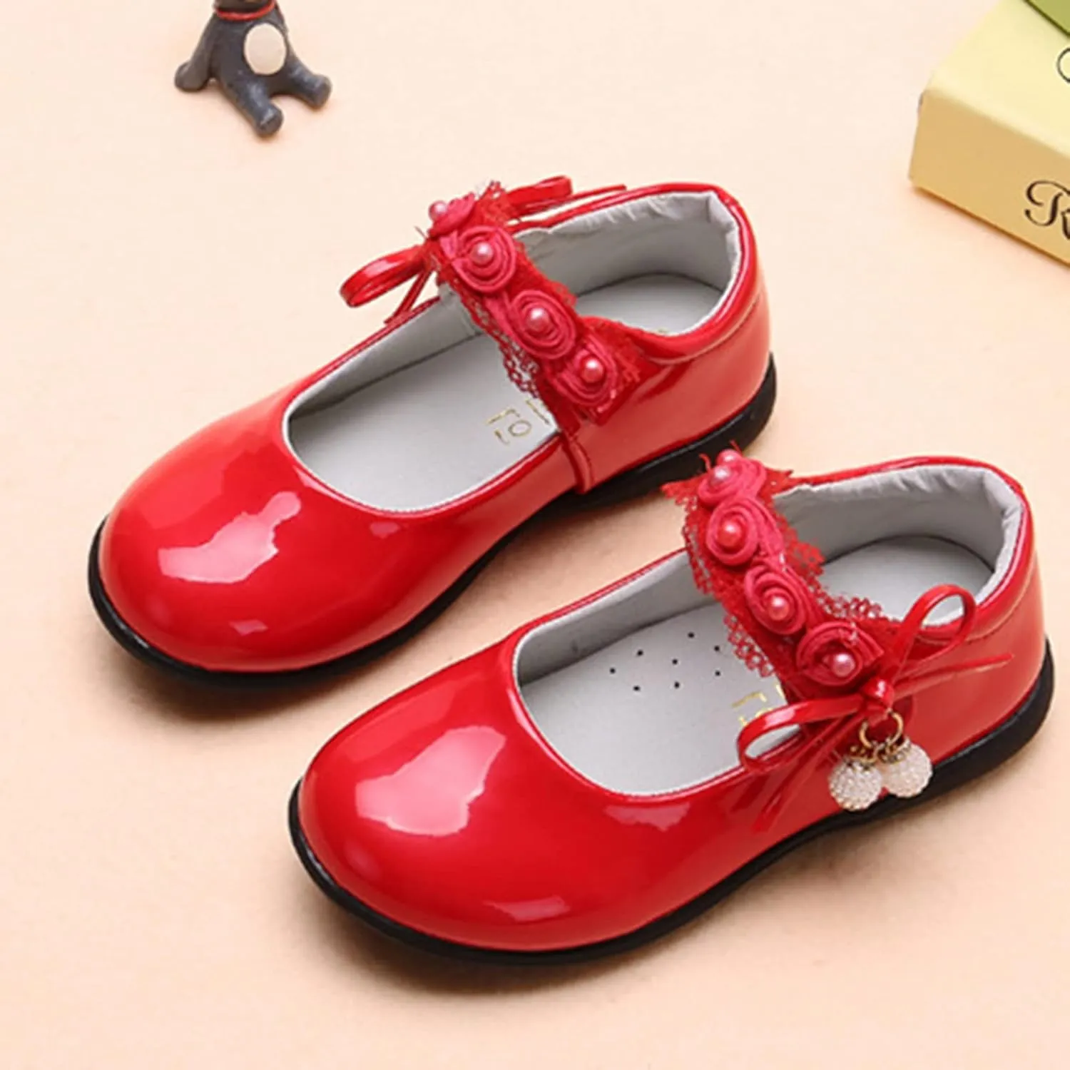 Girls Mary Jane Shoes School Kids Uniform Flat Ballet Strap Dress Formal Slip-On Shoes Performance Shoes Kids Shoes