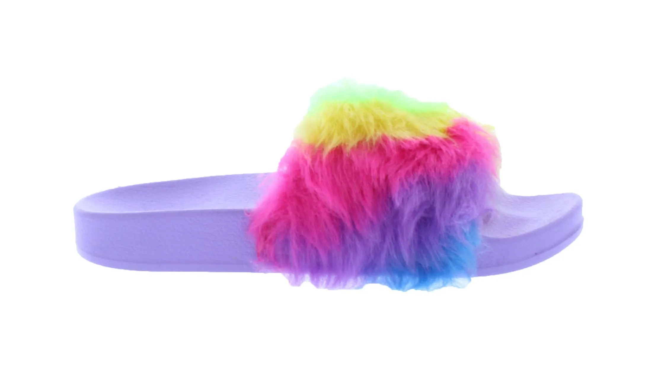 Girls Rubber Slipper with Fur