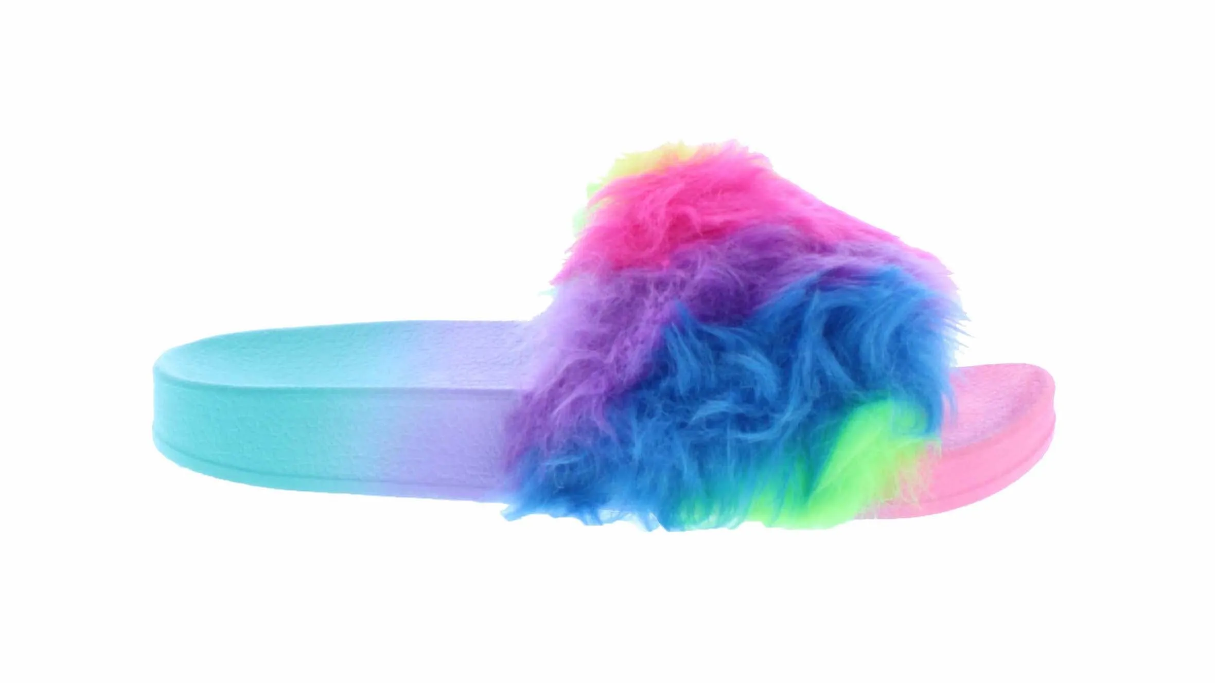 Girls Rubber Slipper with Fur
