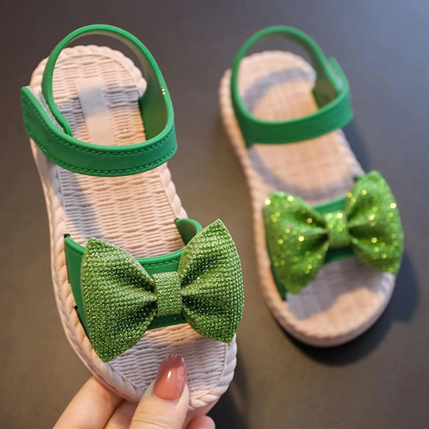 Girls Water Shoes Size 1 Toddler Kids Infant Girls Soild Bowknot Princress Shoes Soft Girl Robe and Slippers