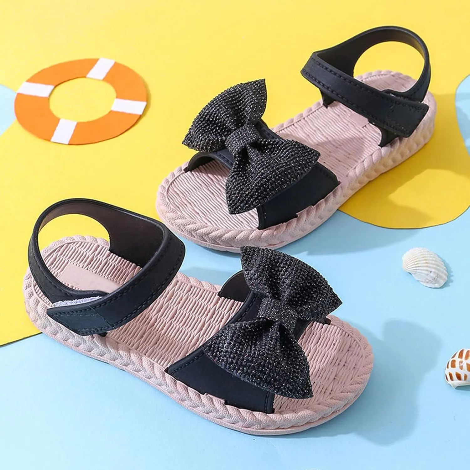 Girls Water Shoes Size 1 Toddler Kids Infant Girls Soild Bowknot Princress Shoes Soft Girl Robe and Slippers