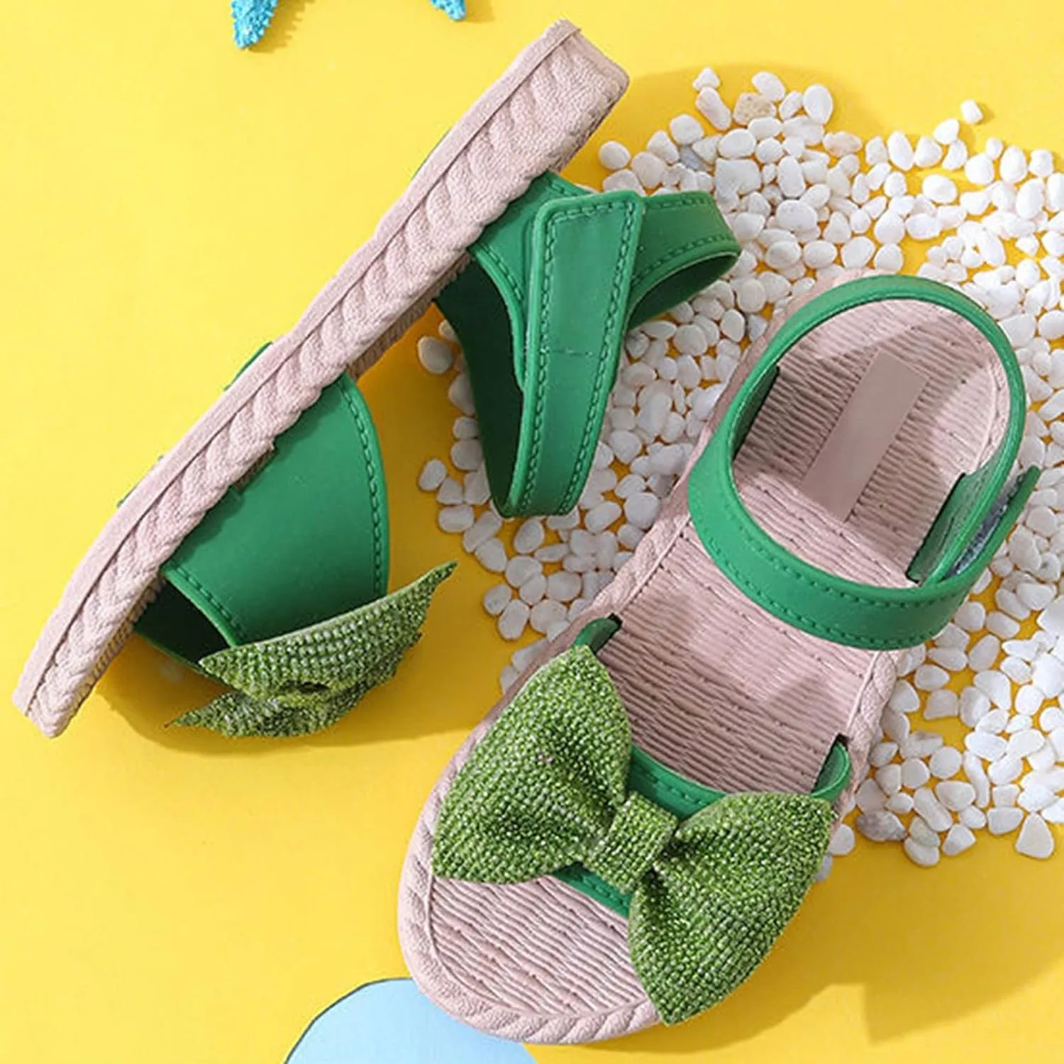 Girls Water Shoes Size 1 Toddler Kids Infant Girls Soild Bowknot Princress Shoes Soft Girl Robe and Slippers