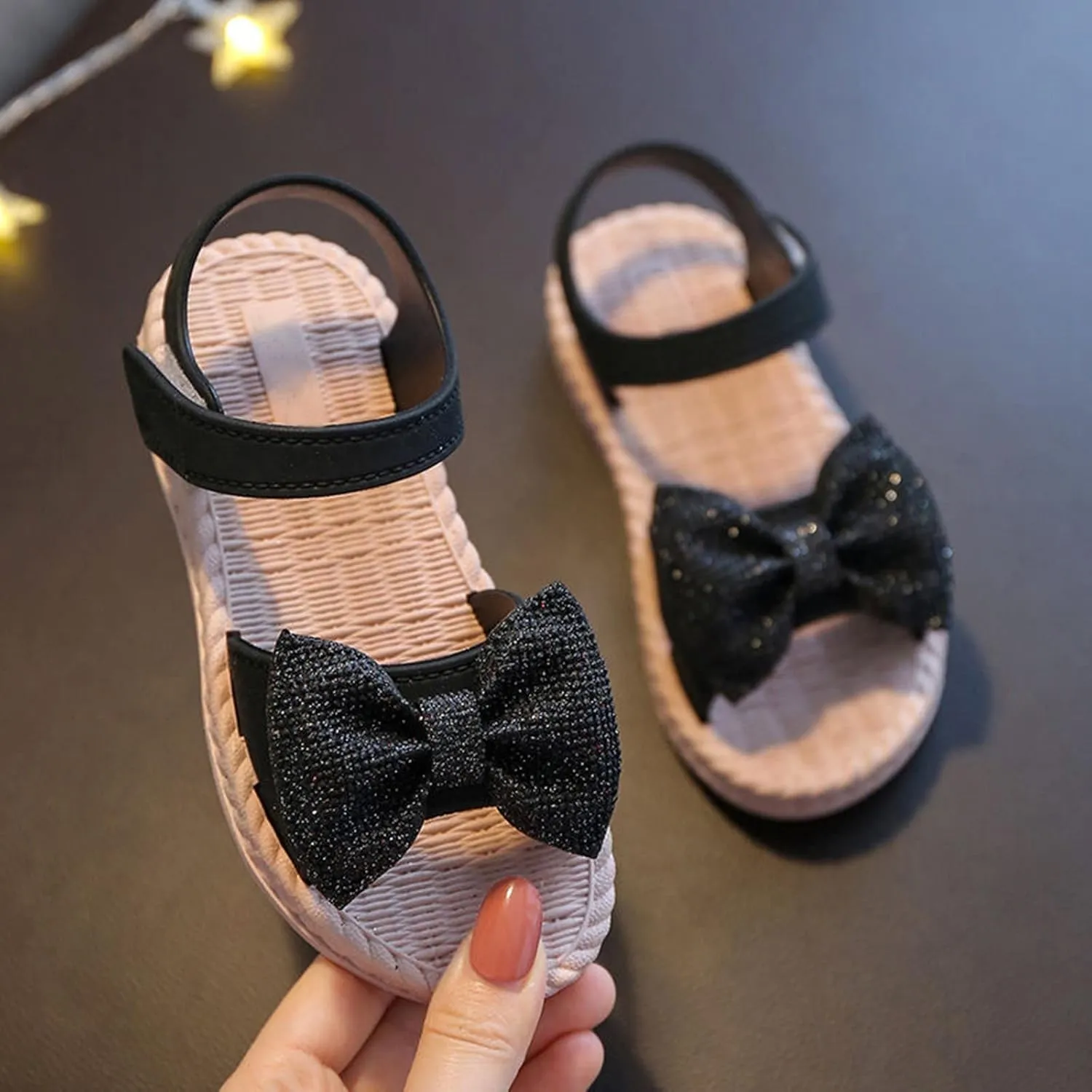 Girls Water Shoes Size 1 Toddler Kids Infant Girls Soild Bowknot Princress Shoes Soft Girl Robe and Slippers