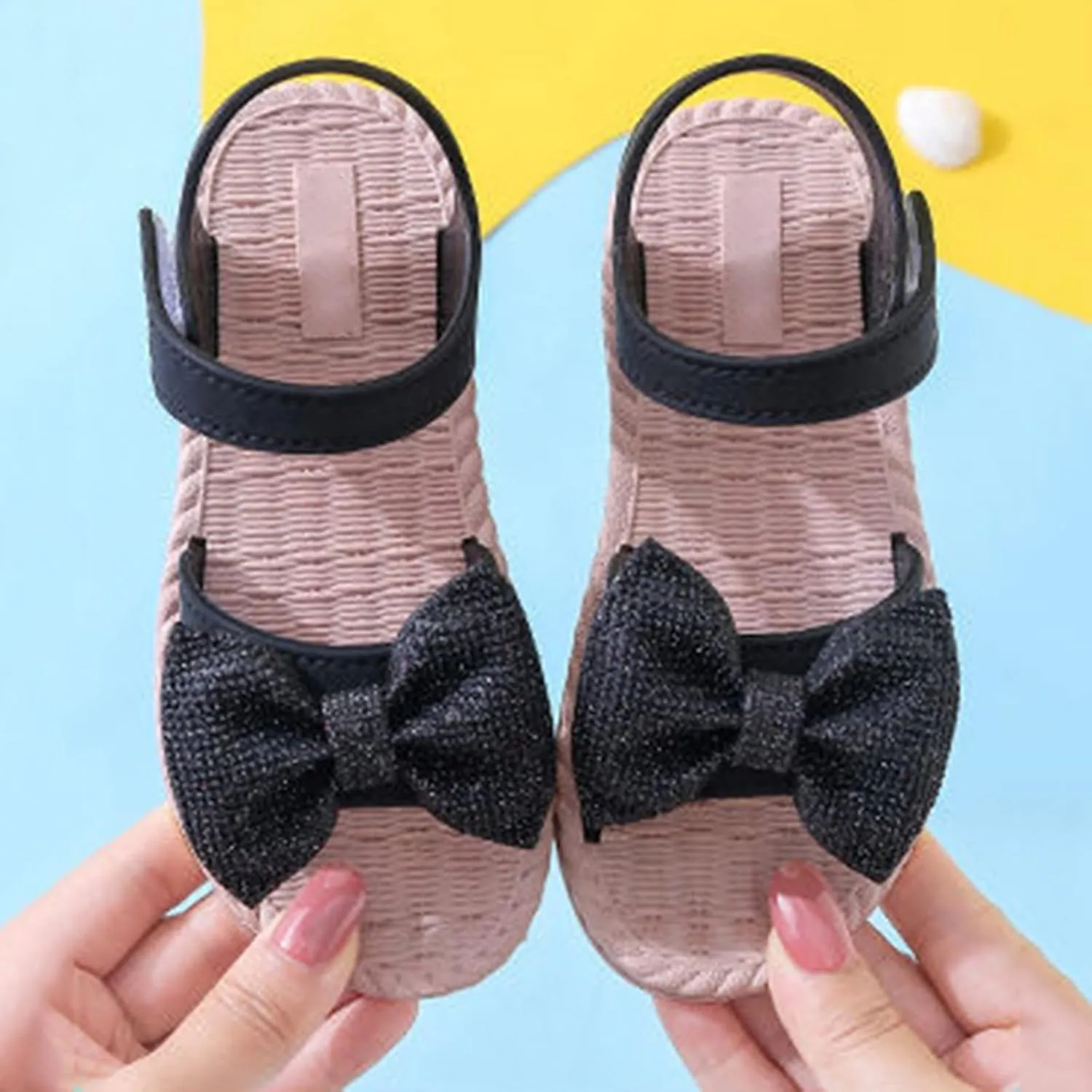 Girls Water Shoes Size 1 Toddler Kids Infant Girls Soild Bowknot Princress Shoes Soft Girl Robe and Slippers