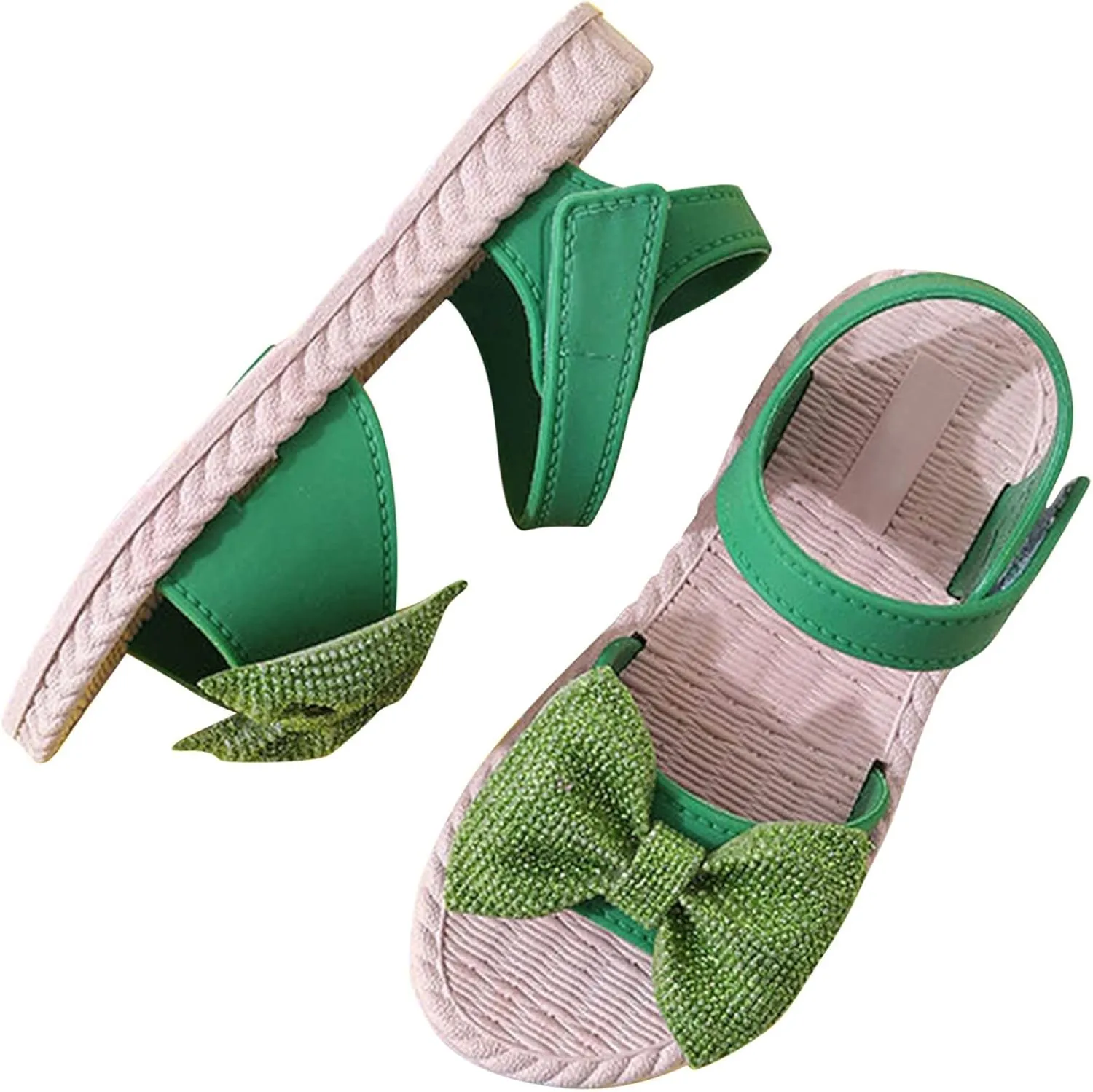Girls Water Shoes Size 1 Toddler Kids Infant Girls Soild Bowknot Princress Shoes Soft Girl Robe and Slippers