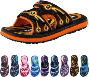 Gold Pigeon Shoes KIDS Easy Snap Lock Outdoor/Water Sandals & Slides. Adjustable Straps