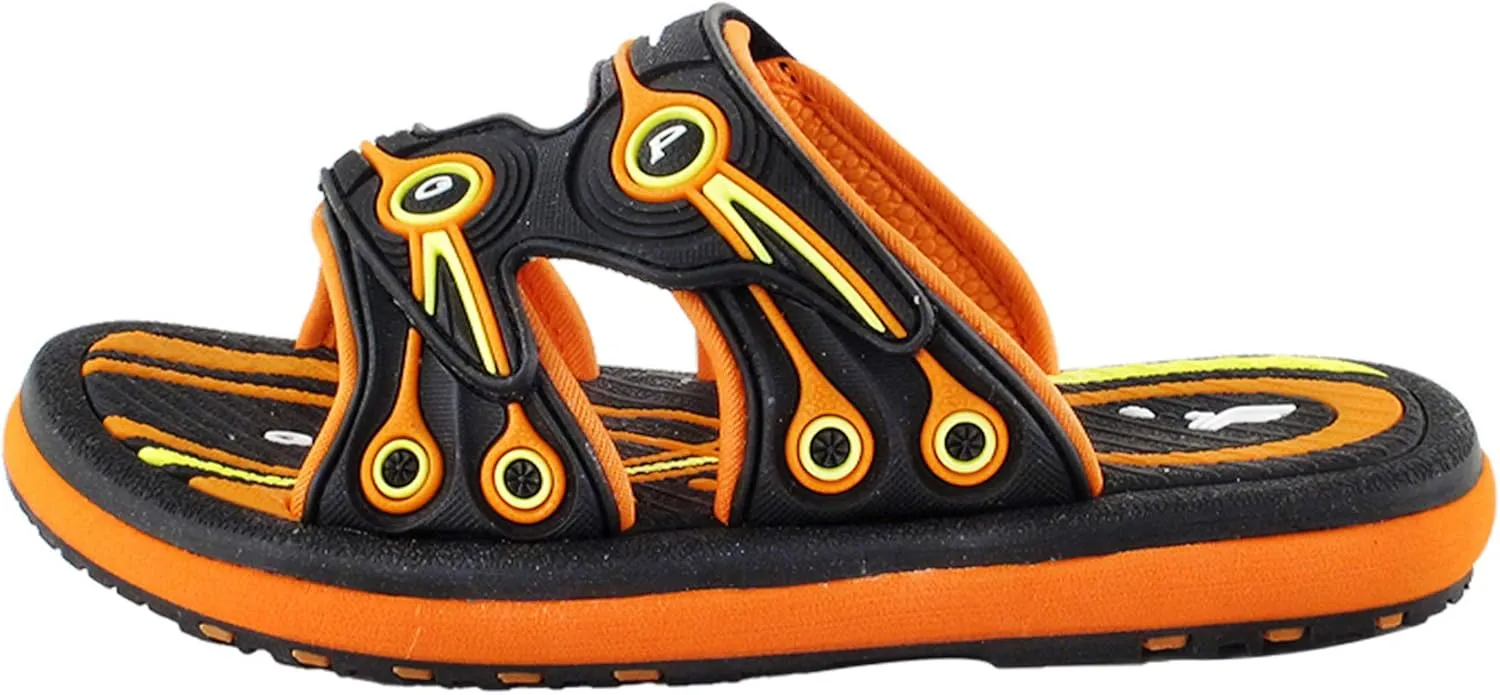 Gold Pigeon Shoes KIDS Easy Snap Lock Outdoor/Water Sandals & Slides. Adjustable Straps