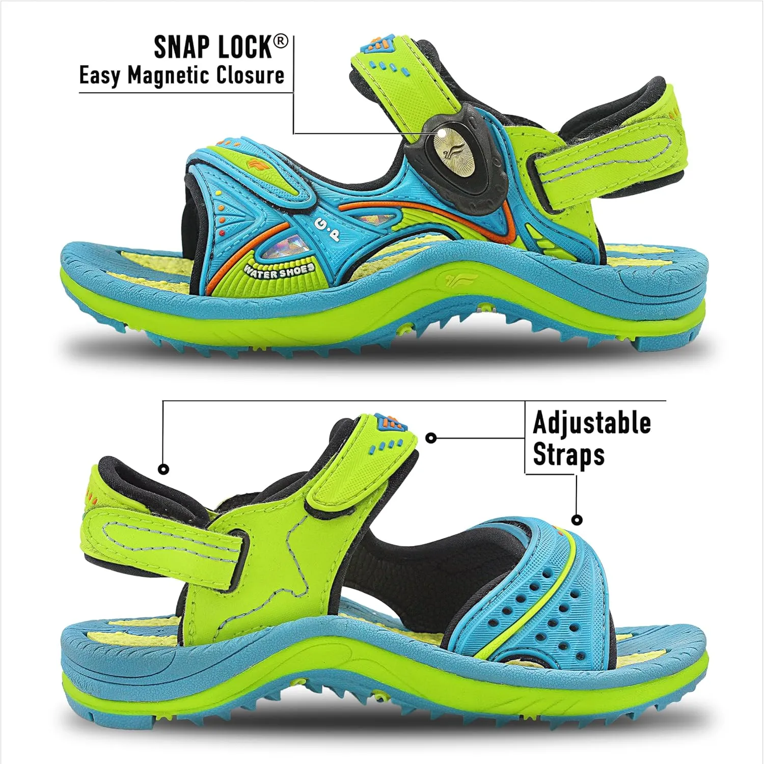 Gold Pigeon Shoes SIGNATURE Easy Snap Buckle Unisex -Child Outdoor Water Sandal for Kids Toddler Boys Girls