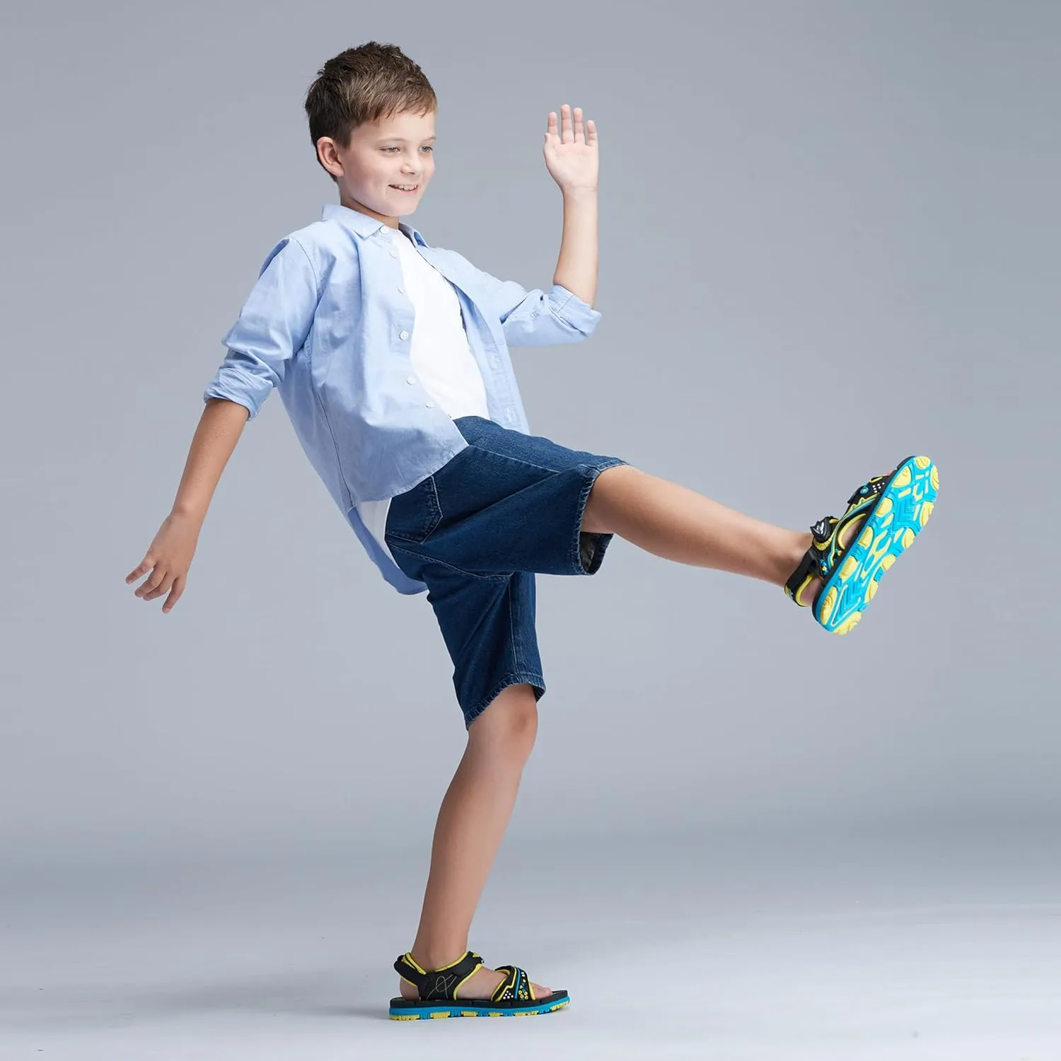 Gold Pigeon Shoes SIGNATURE Easy Snap Buckle Unisex -Child Outdoor Water Sandal for Kids Toddler Boys Girls