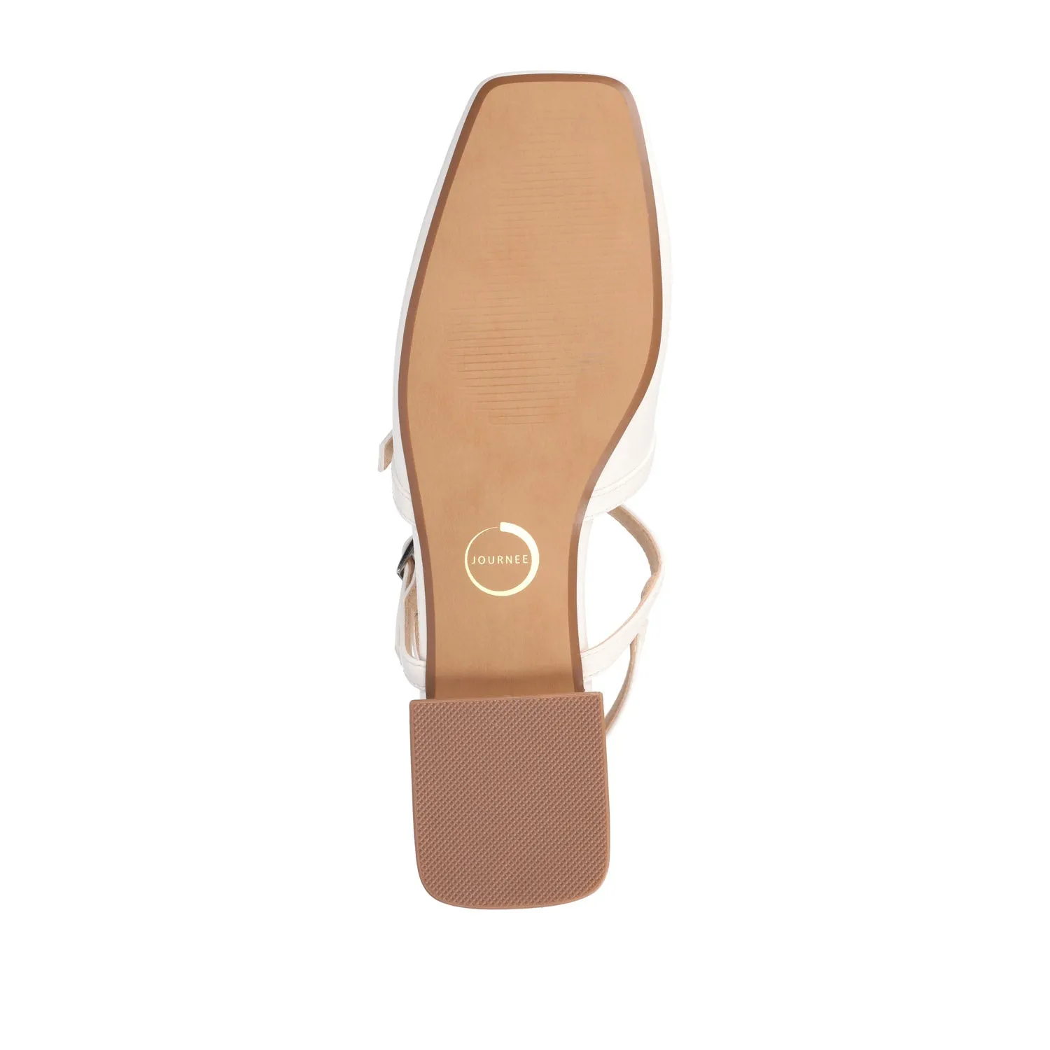 GRETCHENN HEELED FLATS IN FAUX LEATHER IN WIDE
