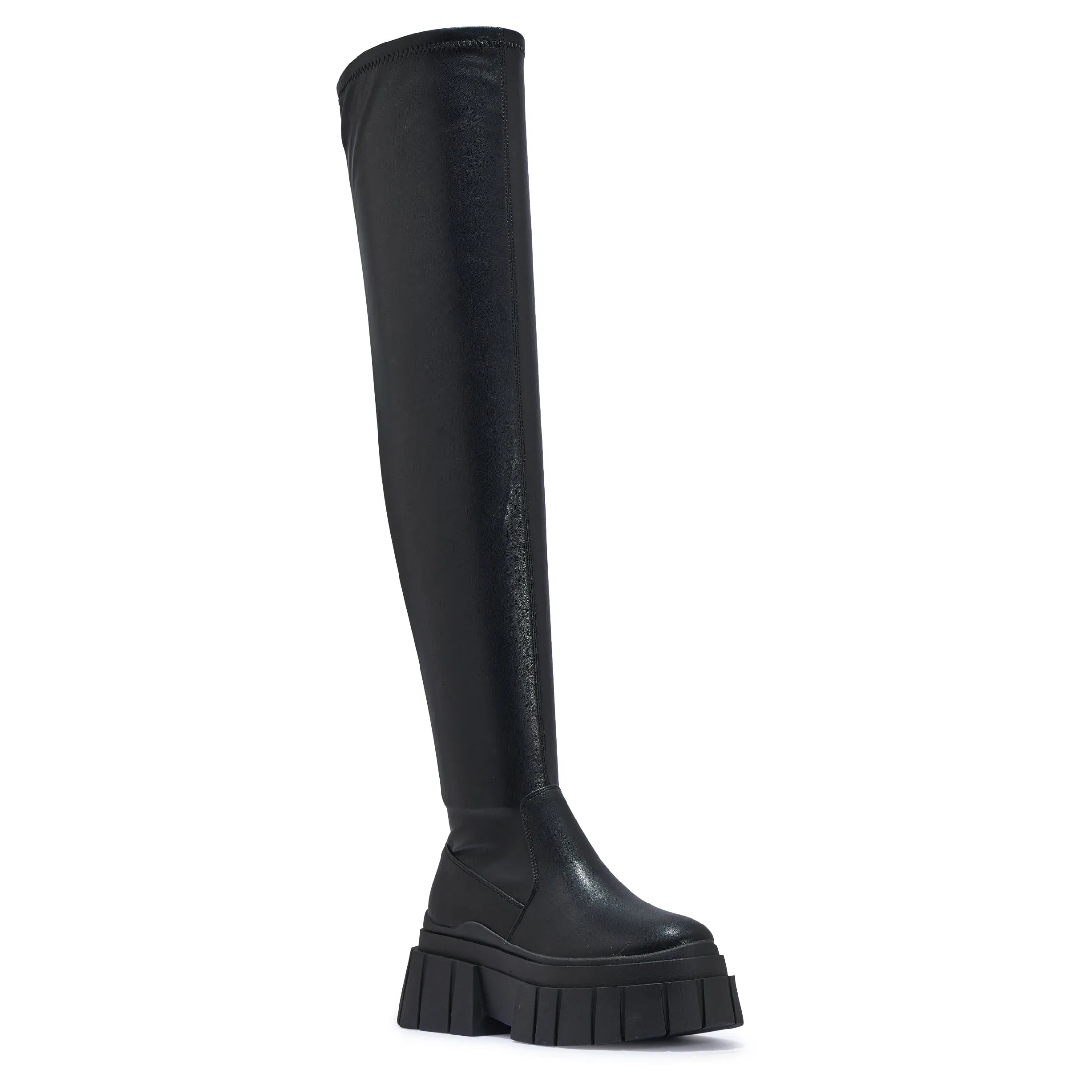 GUINESS7 OVER THE KNEE PLATFORM SOCK BOOTS