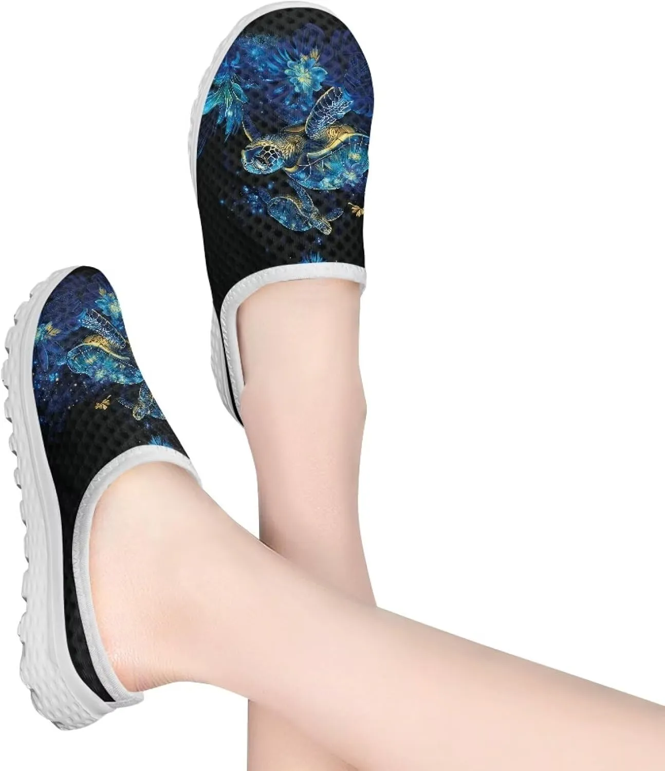 Half-Shoe Slippers Casual Sports Shoes Slip-On Walking Mules with Indoor Outdoor Anti-Skid Sole for Women