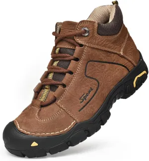 Hiking Shoes for Men Waterproof Non-Slip Durable Outdoor Travel High top Shoes Comfort Black/Brown