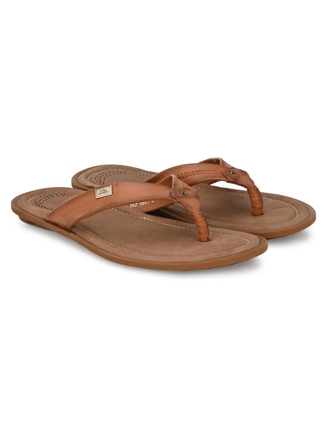 Hitz Men's Tan Open Toe Casual Slippers