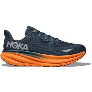 Hoka Clifton 9 GTX Running Shoes - Mens - Stormy Skies/Orange Zest