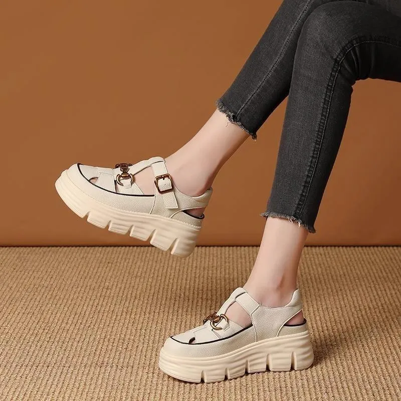Holle Geweven Leren Sport sandals