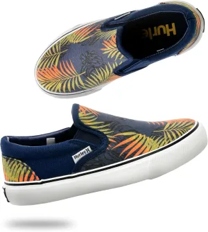 Hurley Kids Canvas Slip On Sneakers  Low Cut Skateboarding Shoes for Kids, Sports Shoes for Boys and Girls, Casual Sneakers