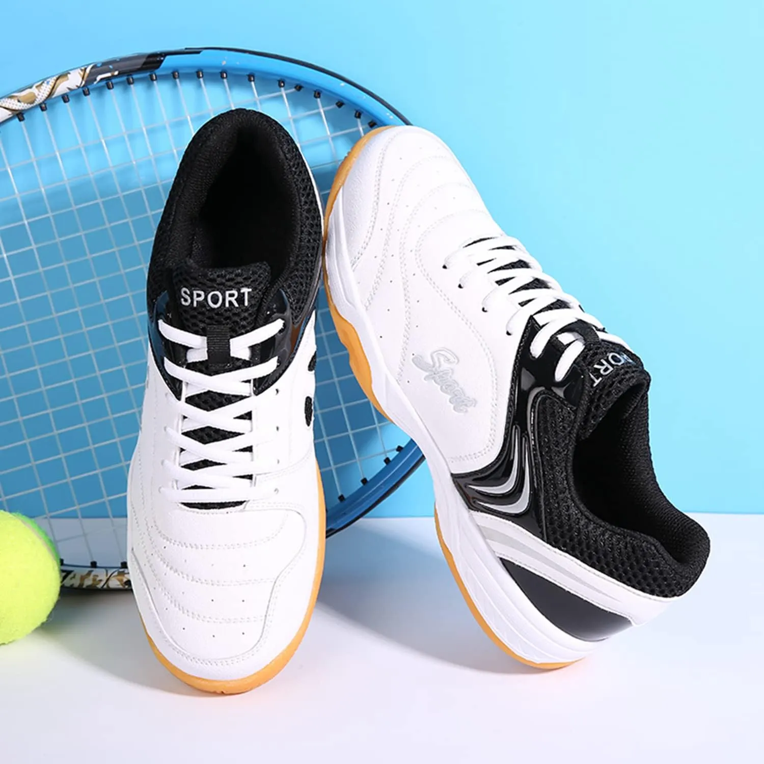 Indoor Court Shoes for Tennis, Badminton, Table Tennis, Volleyball, Pickleball for Men and Women,Boys and Girls