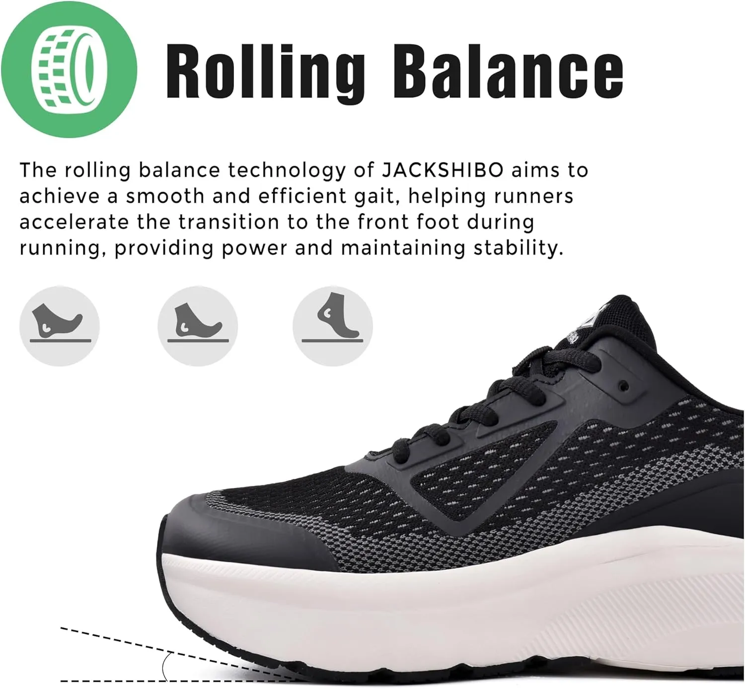 JACKSHIBO Wide Toe Box Shoes for Men Wide Running Shoes Walking Tennis Athletic Gym Workout Cross Training Wide Width Sneakers with Cushion Zero Drop Sole