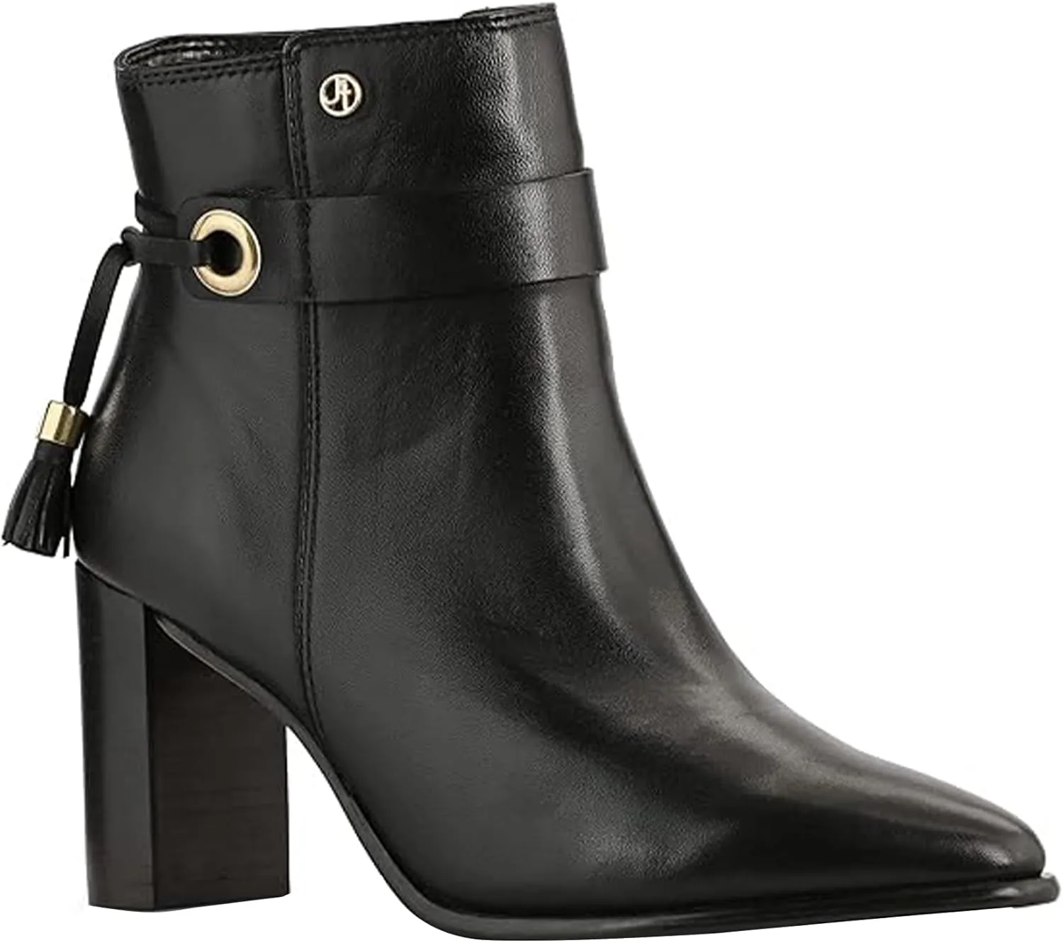 JATAREA Ankle Boots for Women - Stylish Leather with Block Heel - Comfortable & Easy Wear Womens Bootie - Cushioned Insole for Comfort - Fashionable and Versatile Design - SHIULI