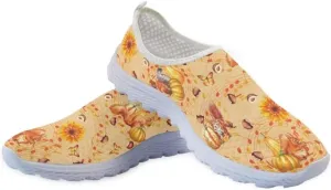 Jeiento Fall Running Shoes for Men Women Thanksgiving Mesh Workout Sneakers Lightweight&Breathable Gym Sports Shoes