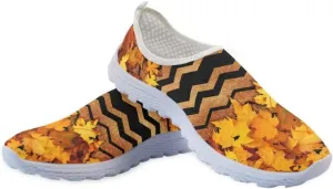 Jeiento Fall Running Shoes for Men Women Thanksgiving Mesh Workout Sneakers Lightweight&Breathable Gym Sports Shoes