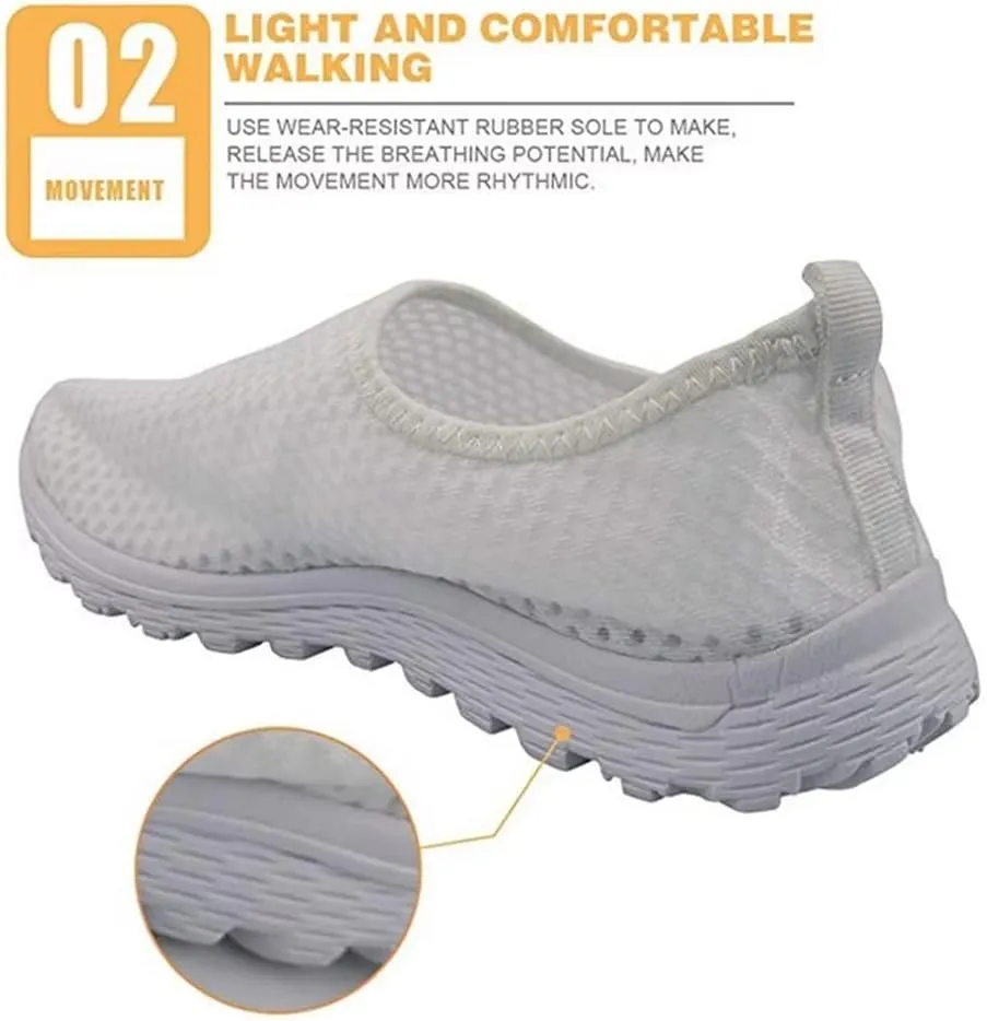 Jeiento Fall Running Shoes for Men Women Thanksgiving Mesh Workout Sneakers Lightweight&Breathable Gym Sports Shoes