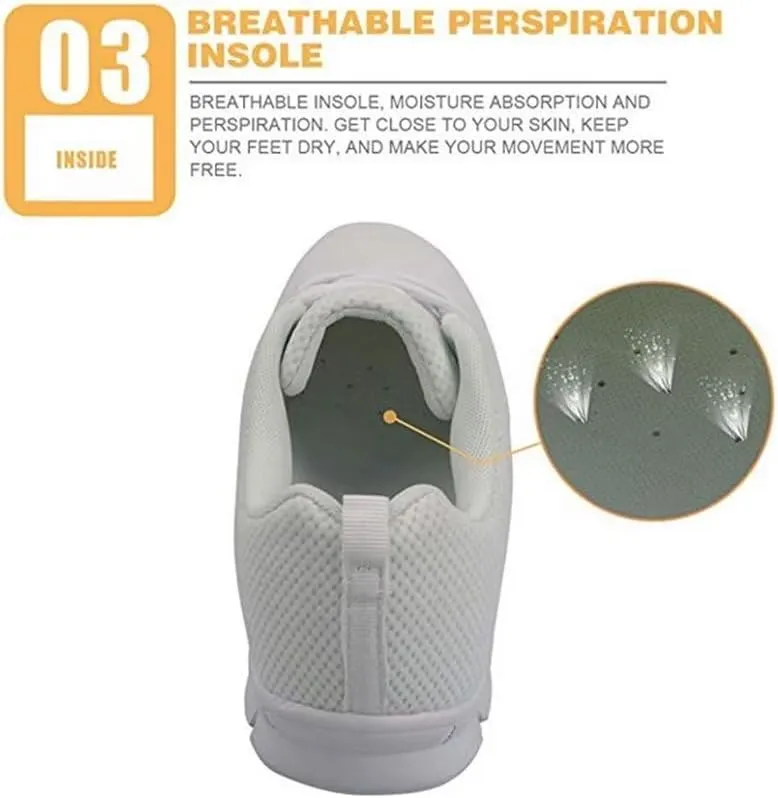 Jeiento Lightweight Tennis Shoes for Men Women Walking Sneakers Athletic Running Shoes Gym Sports Shoes Mesh Workout Casual Shoes