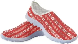Jeiento Men's Christmas Shoes,Outdoor Walking Sneakers for Women Comfort Gym Sports Shoes Lightweight Workout Sneakers