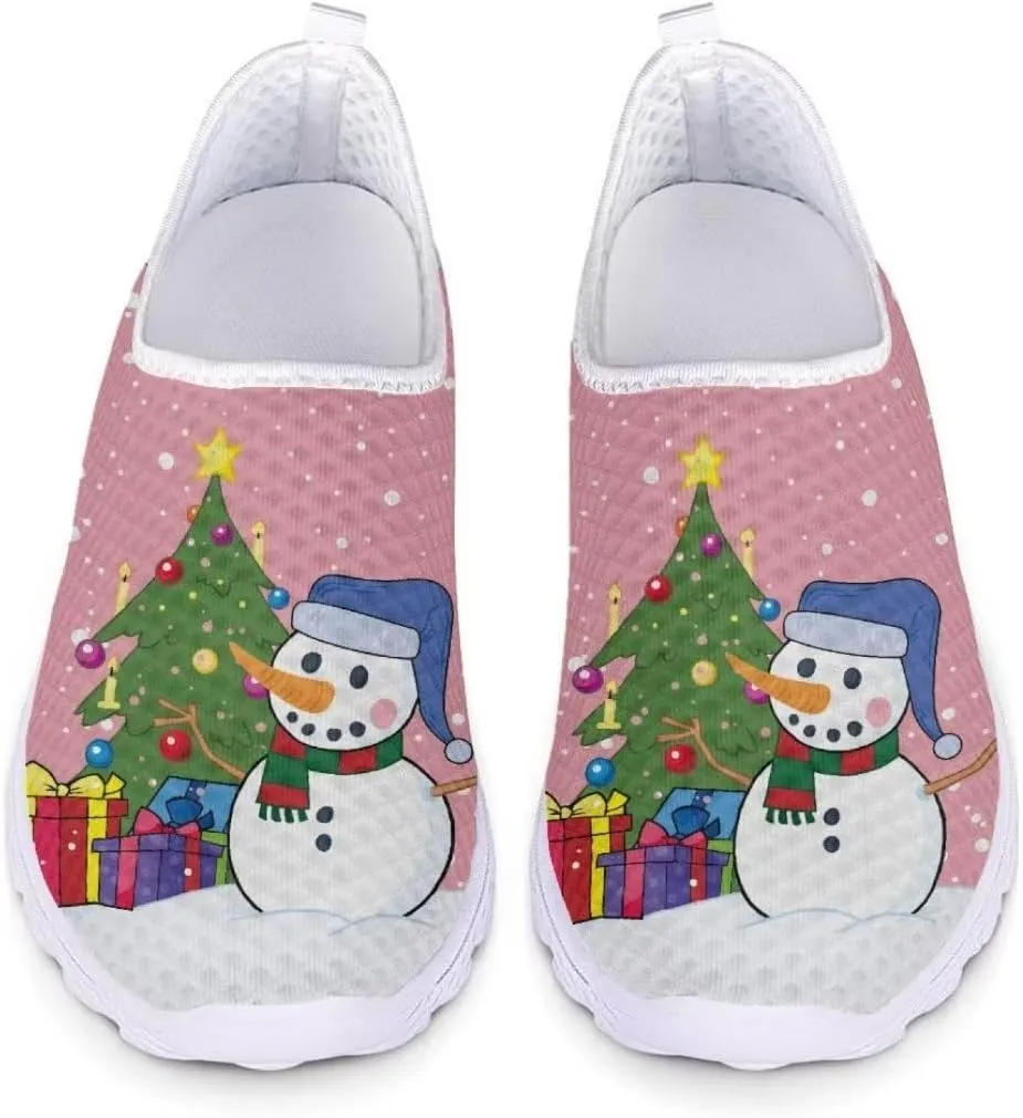 Jeiento Men's Christmas Shoes,Outdoor Walking Sneakers for Women Comfort Gym Sports Shoes Lightweight Workout Sneakers