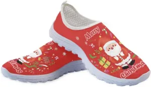 Jeiento Men's Christmas Shoes,Outdoor Walking Sneakers for Women Comfort Gym Sports Shoes Lightweight Workout Sneakers