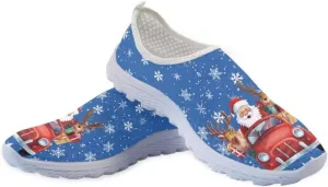 Jeiento Men's Christmas Shoes,Outdoor Walking Sneakers for Women Comfort Gym Sports Shoes Lightweight Workout Sneakers
