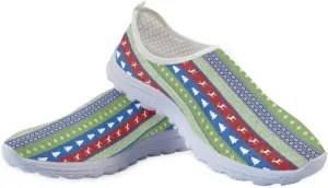 Jeiento Men's Christmas Shoes,Outdoor Walking Sneakers for Women Comfort Gym Sports Shoes Lightweight Workout Sneakers