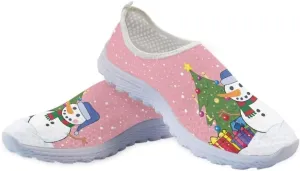 Jeiento Men's Christmas Shoes,Outdoor Walking Sneakers for Women Comfort Gym Sports Shoes Lightweight Workout Sneakers