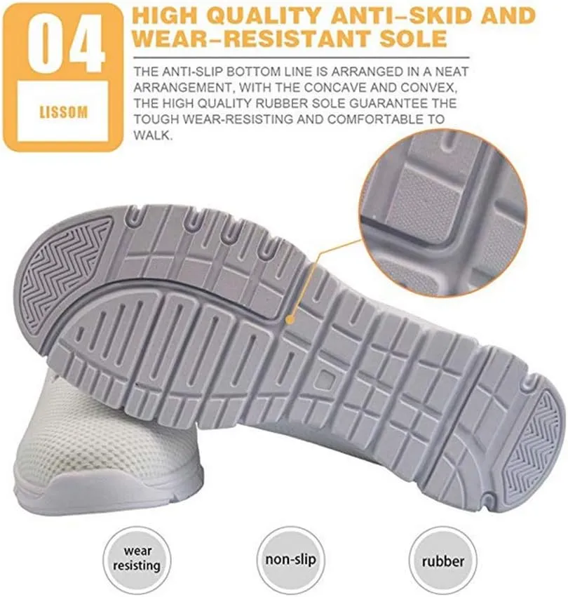 Jeiento Women Running Shoes Breathable Walking Shoes Non Slip Athletic Fashion Sneakers Mesh Workout Casual Sports Shoes