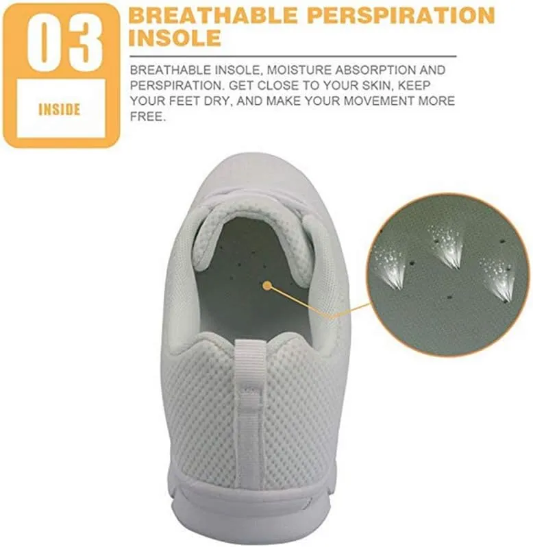 Jeiento Women Running Shoes Breathable Walking Shoes Non Slip Athletic Fashion Sneakers Mesh Workout Casual Sports Shoes