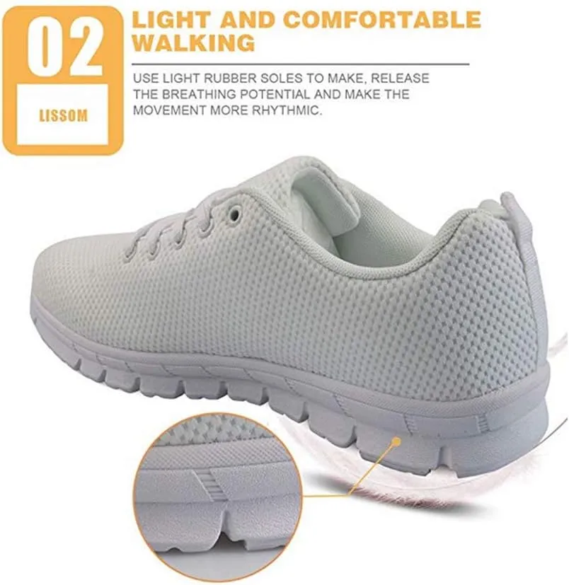 Jeiento Women Running Shoes Breathable Walking Shoes Non Slip Athletic Fashion Sneakers Mesh Workout Casual Sports Shoes