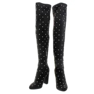 Jessica Simpson Women's Bressy Studded Microsuede Over The Knee Fashion Boots