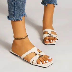 Joskaa Flip Flops Flats Women Sandals 2024 New Summer Slingback Slippers Party   Woman Shoes Open-Toe Designer Brand Casual Slides