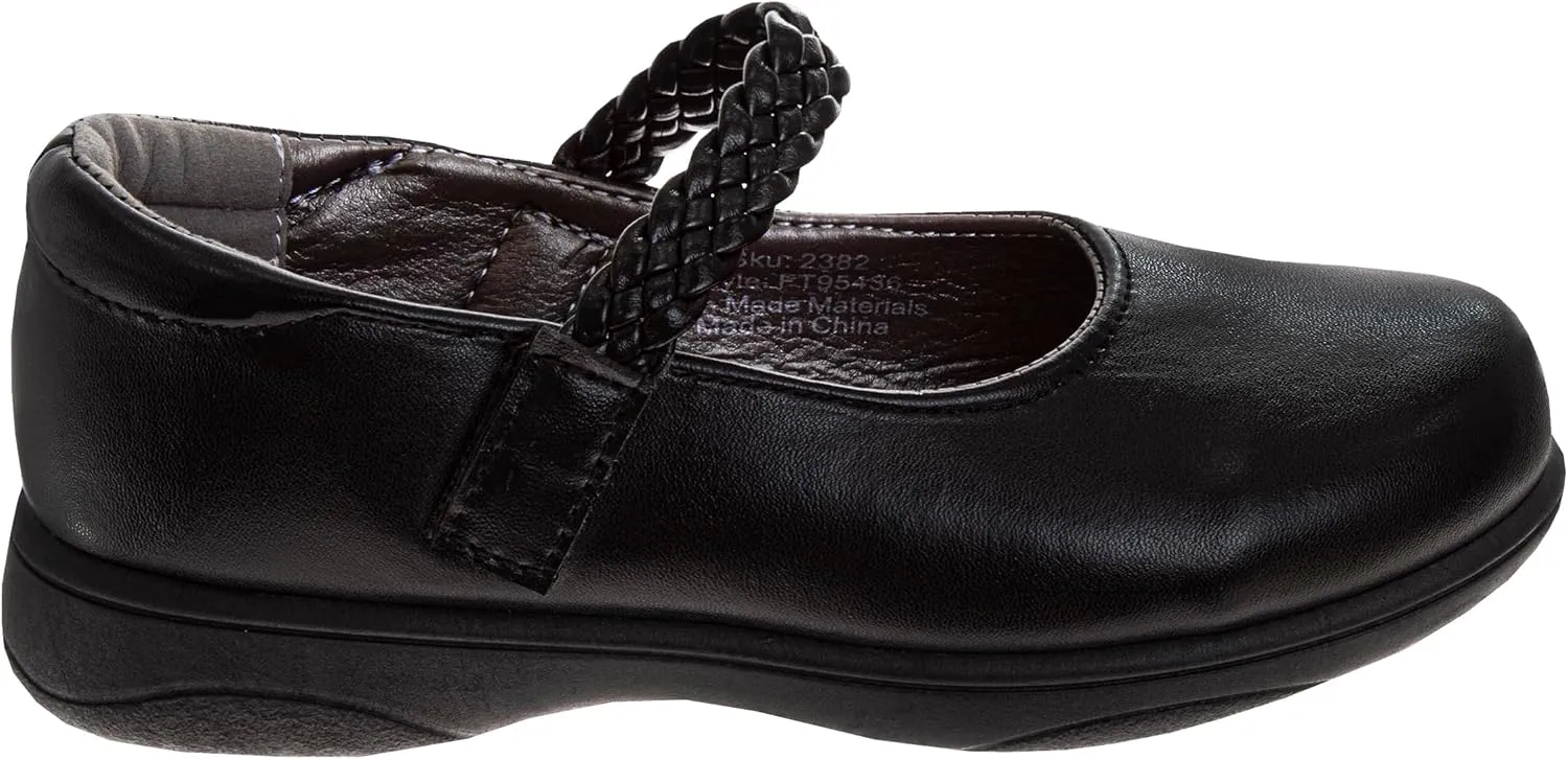 Josmo Girls Mary Jane Shoes School - Kids Uniform Flats Ballet Strap Dress Formal Slip-On - Size Toddler/Little Kid/Big Kid