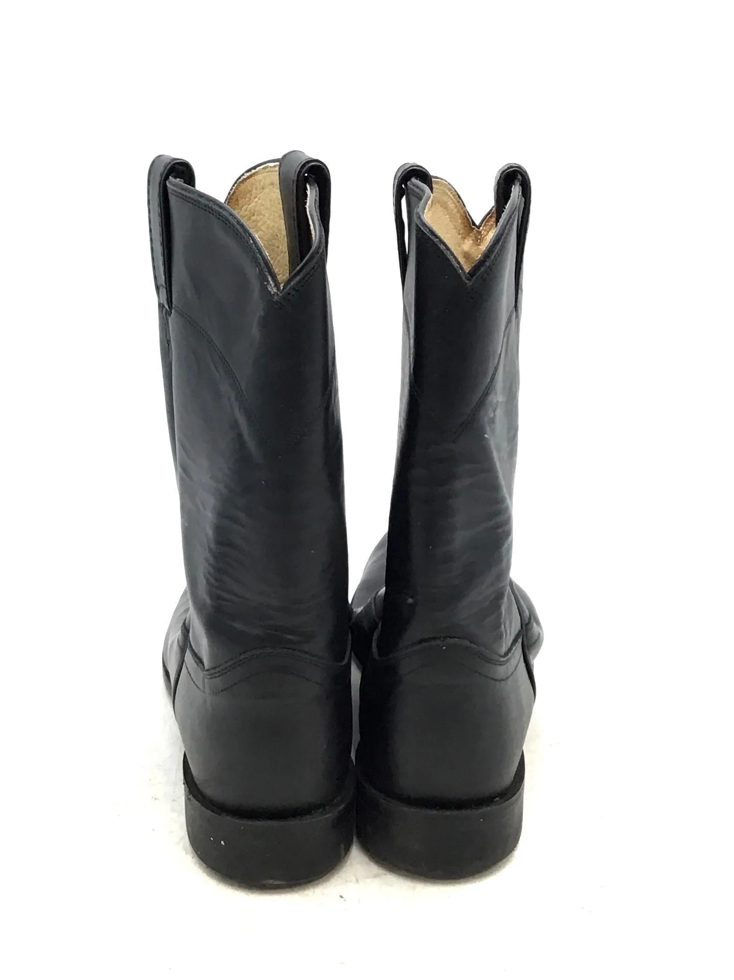 Justin Boots Men's Black Cowboy Western Boots - Size 10 D