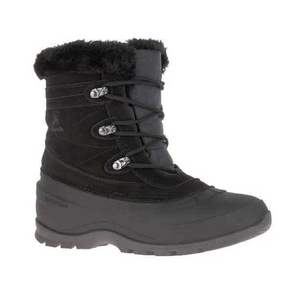 Kamik Snovalley5 Lightweight Waterproof Lace Up Insulated Snow Winter Boot Black